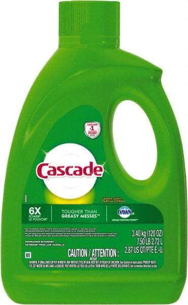 Cascade - 120 oz Bottle Automatic Dishwashing Gel - Lemon Scented - Industrial Tool & Supply