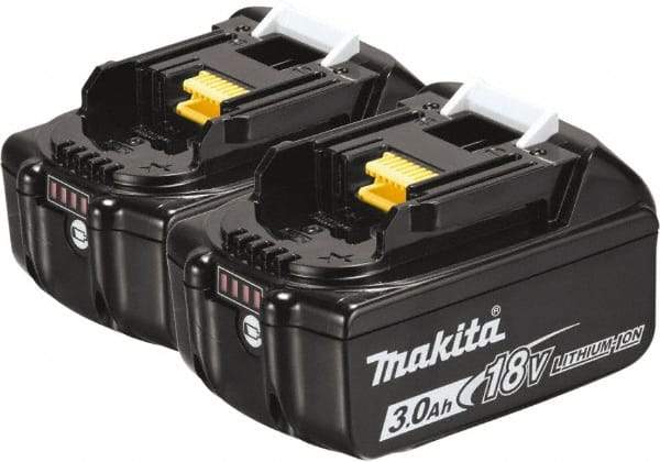 Makita - 18 Volt Lithium-Ion Power Tool Battery - 3 Ahr Capacity, Series LXT - Industrial Tool & Supply