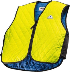 Techniche - Size L, High Visibility Lime Cooling Vest - Zipper Front, Nylon, HyperKewl - Industrial Tool & Supply