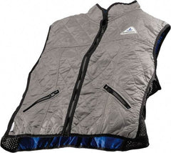 Techniche - Size S, Silver Cooling Vest - Zipper Front, Nylon, HyperKewl - Industrial Tool & Supply