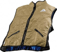 Techniche - Size XL, Khaki Cooling Vest - Zipper Front, Nylon, HyperKewl - Industrial Tool & Supply