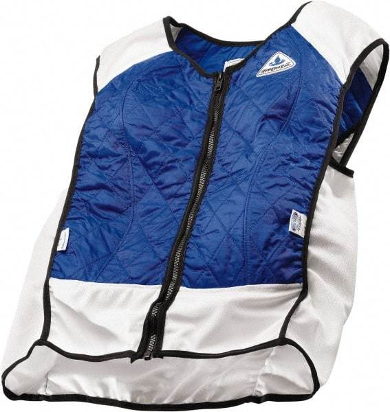Techniche - Size 2XL, Royal Blue Cooling Vest - Zipper Front, Nylon, HyperKewl, Poly-Cotton - Industrial Tool & Supply