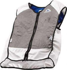 Techniche - Size 3XL, Silver Cooling Vest - Zipper Front, Nylon, HyperKewl, Poly-Cotton - Industrial Tool & Supply