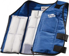 Techniche - Size M/L, Blue Cooling Vest - Zipper Front, Nomex - Industrial Tool & Supply