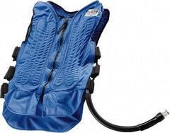Techniche - Size M, Blue Cooling Vest - Zipper Front, Nylon, Mesh, Polyurethane - Industrial Tool & Supply