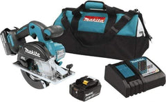 Makita - 18 Volt, 5-7/8" Blade, Cordless Circular Saw - 3,900 RPM, 2 Lithium-Ion Batteries Included - Industrial Tool & Supply