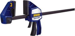 Irwin - 24" Capacity, 3-5/8" Throat Depth Carbon Steel Bar Clamp - 600 Lb Clamping Pressure, 835.03mm Max Spread - Industrial Tool & Supply