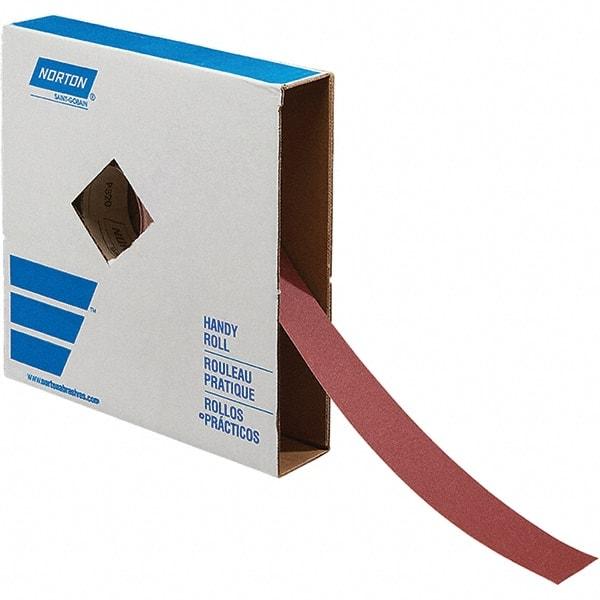 Norton - 2" x 50 Yd 240 Grit Aluminum Oxide Shop Roll - J Weighted Backing - Industrial Tool & Supply