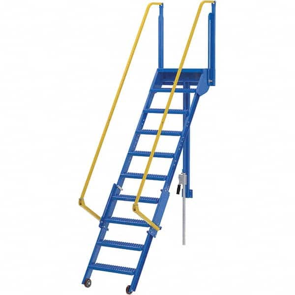 Vestil - 127-5/8" High 350 Lb Capacity 10 Step Ladder - Industrial Tool & Supply