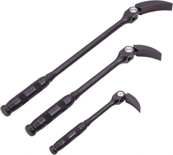 Proto - 3 Piece Pry Bar Set - 5/8" Head Width, Includes 8, 12 & 16" Lengths - Industrial Tool & Supply