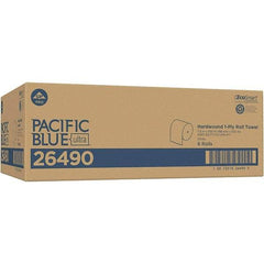 Georgia Pacific - Hard Roll of 1 Ply White Paper Towels - 7-7/8" Wide, 1,150' Roll Length - Industrial Tool & Supply