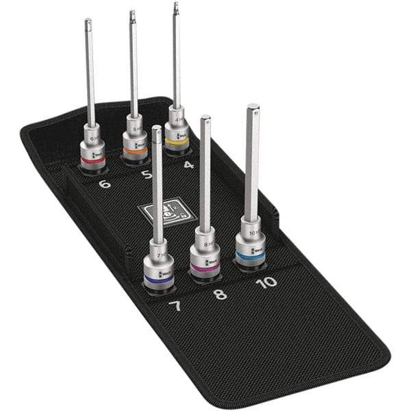 Wera - Hex & Torx Bit Socket Sets Type: Hex Bit Socket Set Drive Size: 1/2 - Industrial Tool & Supply