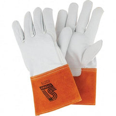 Steiner - Size XL Unlined Goatskin Welding Glove - Gauntlet Cuff, Wing Thumb, For TIG - Industrial Tool & Supply