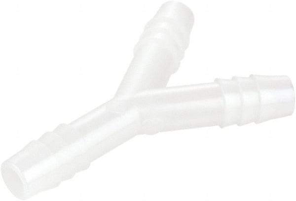 Parker - 3/8" Barb, Nylon Single Barbed Tube Y Connector - White - Industrial Tool & Supply