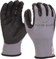 PRO-SAFE - Size XL (10) Nitrile Coated Nylon/Nitrile Work Gloves - Palm & Fingers Coated, Slip-On Cuff, Black/Gray, Paired - Industrial Tool & Supply