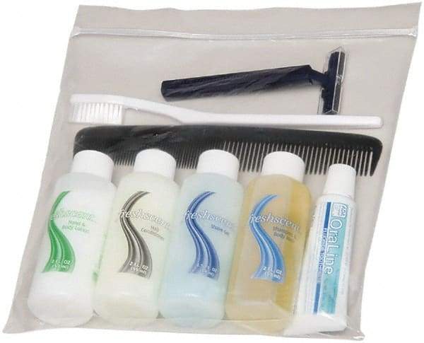 Ability One - Body Wash, Shampoo, Comb, Toothpaste, Toothbrush, Razor, Shave Gel - Toiletries Kit - Industrial Tool & Supply