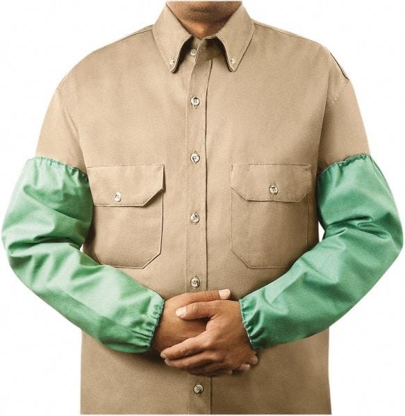 Steiner - Size Extra Wide, Green Cotton Sleeve - 18" Long Sleeve, Elastic Opening at Both Ends - Industrial Tool & Supply