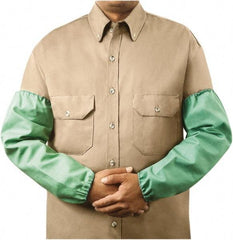 Steiner - Size 2XW, Green Cotton Sleeve - 18" Long Sleeve, Elastic Opening at Both Ends - Industrial Tool & Supply