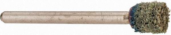 Rex Cut Product - 1/4" Head Diam x 1/4" Thickness, W160, Cylinder End, Aluminum Oxide Mounted Point - White, Medium Grade, 80 Grit, 75,330 RPM - Industrial Tool & Supply