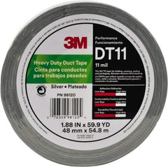 3M - 2" x 32m Black Duct Tape - 17 mil, Rubber Adhesive, Polyethylene Film Backing, Series DT17 - Industrial Tool & Supply