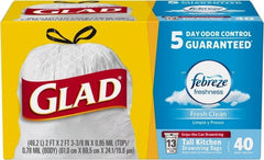 Glad - Pack of (6) 40-Count 13 Gal 0.78 mil Household/Office Trash Bags - Industrial Tool & Supply