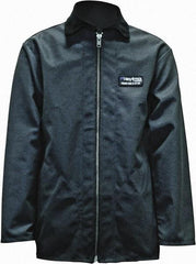 HexArmor - Size L Cut Resistant Jacket - Charcoal, SuperFabric, Zipper Closure, 53" Chest - Industrial Tool & Supply