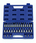 32 Piece - 1/4 & 3/8" Drive - Bit Socket Set - Industrial Tool & Supply