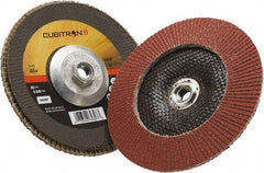 3M - 40 Grit, 7" Disc Diam, 5/8-11 Center Hole, Type 29 Ceramic Flap Disc - 8,500 Max RPM, Polyester Backing, Arbor Attaching System, Coated - Industrial Tool & Supply