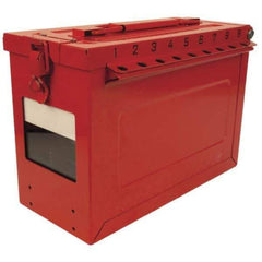 Master Lock - Group Lockout Boxes Portable or Wall Mount: Portable Maximum Number of Padlocks: 19 - Industrial Tool & Supply