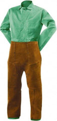 Steiner - Size Universal Leather Welding Chaps - No Pockets, Brown, Nonhazardous Protection - Industrial Tool & Supply