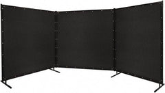 Steiner - 6' Wide x 6' High, Vinyl Laminated Polyester Portable Welding Screen - Black - Industrial Tool & Supply