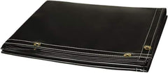Steiner - 6' High x 6' Wide x 14mm Thick Transparent Vinyl Welding Curtain - Black, Grommet - Industrial Tool & Supply
