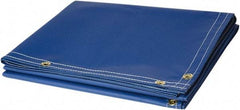 Steiner - 8' High x 6' Wide Vinyl Laminated Polyester Welding Curtain - Blue, Grommet - Industrial Tool & Supply