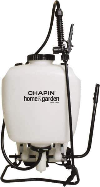 Chapin - 4 Gal Chemical Safe Garden Backpack Sprayer - Use with Cleaners/Degreasers, Polyethylene Tank, Wide Mouth, Reinforced Hose - Industrial Tool & Supply
