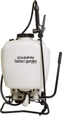 Chapin - 4 Gal Chemical Safe Garden Backpack Sprayer - Use with Cleaners/Degreasers, Polyethylene Tank, Wide Mouth, Reinforced Hose - Industrial Tool & Supply