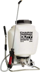 Chapin - 4 Gal Chemical Safe Garden Backpack Sprayer - Use with Cleaners/Degreasers, Polyethylene Tank, Wide Mouth, Reinforced Hose - Industrial Tool & Supply