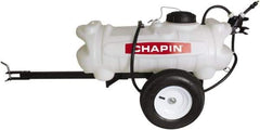 Chapin - 15 Gal Tow Behind Sprayer - Polyethylene Tank, 15' Reinforced Hose with Brass Wand - Industrial Tool & Supply