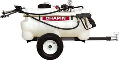 Chapin - 25 Gal Tow Behind Sprayer - Polyethylene Tank, 15' Reinforced Hose with Brass Wand - Industrial Tool & Supply