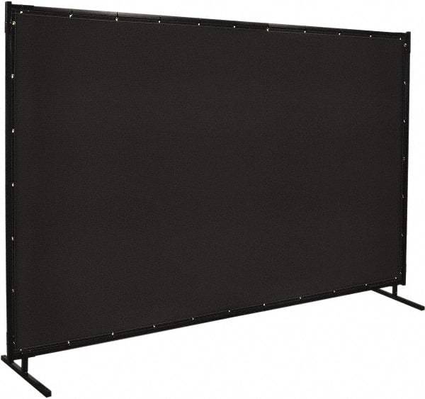 Steiner - 6' Wide x 10' High, Vinyl Laminated Polyester Portable Welding Screen - Black - Industrial Tool & Supply