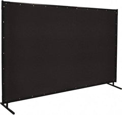 Steiner - 6' Wide x 10' High, Vinyl Laminated Polyester Portable Welding Screen - Black - Industrial Tool & Supply