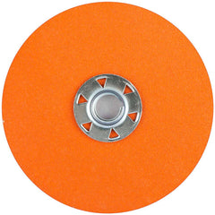 Norton - 5" Diam, 5/8" Hole, 80 Grit Ceramic Alumina Fiber Disc - Industrial Tool & Supply