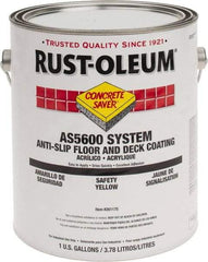 Rust-Oleum - 1 Gal Safety Yellow Gloss Finish Antislip Coating - 60 to 70 Sq Ft per Gal, Interior/Exterior - Industrial Tool & Supply