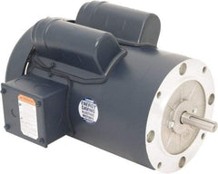 Leeson - 2 Max hp, 1,800 Max RPM, Capacitor Start Electric AC DC Motor - 115/230 V Input, Single Phase, 56C Frame, 5/8" Shaft Diam, C-Face Mount, TEFC Enclosure - Industrial Tool & Supply