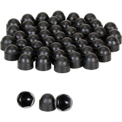 Vestil - 9/16" Bollard Cap - Black, Plastic, Smooth Surface - Industrial Tool & Supply