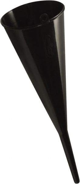 Funnel King - 1 Qt Capacity Polypropylene Funnel - 4-3/4" Mouth OD, 1/2" Tip OD, 18" Straight Spout, Black - Industrial Tool & Supply