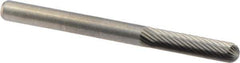 M.A. Ford - 1/8" Cut Diam, 1/8" Shank Diam, Cylinder with Radius Head Fine Cut Burr - Carbide, Radius End, 9/16" LOC, 1-1/2" OAL - Industrial Tool & Supply