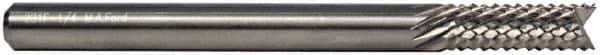 M.A. Ford - 1/16" Diam, 3/16" LOC, Fishtail Point End, Solid Carbide Diamond Pattern Router Bit - 1-1/2" OAL, 1/8" Shank Diam - Industrial Tool & Supply