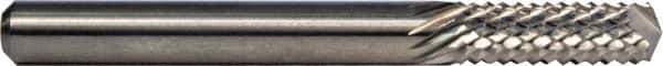 M.A. Ford - 3mm Diam, Drill Point End, Solid Carbide Diamond Pattern Router Bit - 1-1/2" OAL - Industrial Tool & Supply