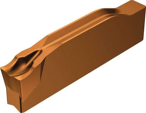 Sandvik Coromant - N123x1H CM 1125 Grade, 0.1575" Cutting Width, Carbide Cutoff Insert - 0° Neutral Lead Angle, 0.0079" Cnr Rad, TiAlN Coated - Industrial Tool & Supply