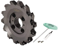 Kennametal - 10" Cut Diam, 2-1/2" Arbor Hole, 8mm Max Depth of Cut, 45° Indexable Chamfer & Angle Face Mill - 14 Inserts, HNPJ 1307... Insert, Right Hand Cut, 14 Flutes, Through Coolant, Series Dodeka Max - Industrial Tool & Supply